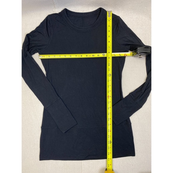 Lululemon Black Rule The Day Long Sleeve Top Small - Picture 2 of 11